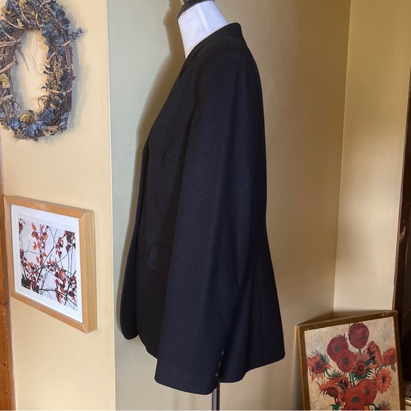 Vintage TALBOTS Size 14 100% Cashmere Blue Blazer Career Classic 3-Btn Nautical - Picture 8 of 13